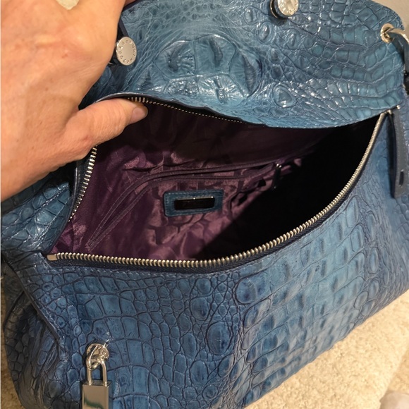 Leather crocodile embossed leather FURLA bag - Picture 10 of 14